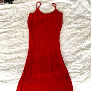 Zara long stretchy dress. Red/orange color